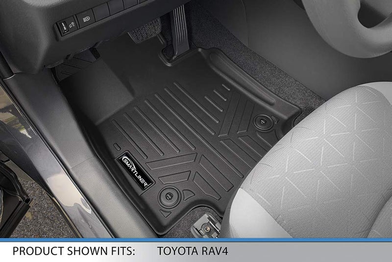SMARTLINER All Weather Custom Fit Floor Mats 2 Row Liner Set Compatible with 2019-2025 Toyota RAV4 - Image 2